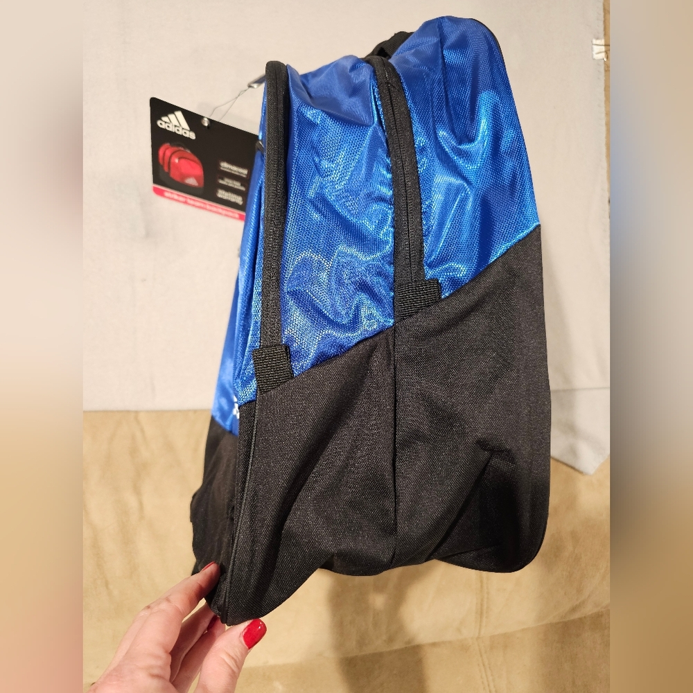 NWT Adidas Utility XL Blue and Black Sports Backpack - Picture 5 of 7